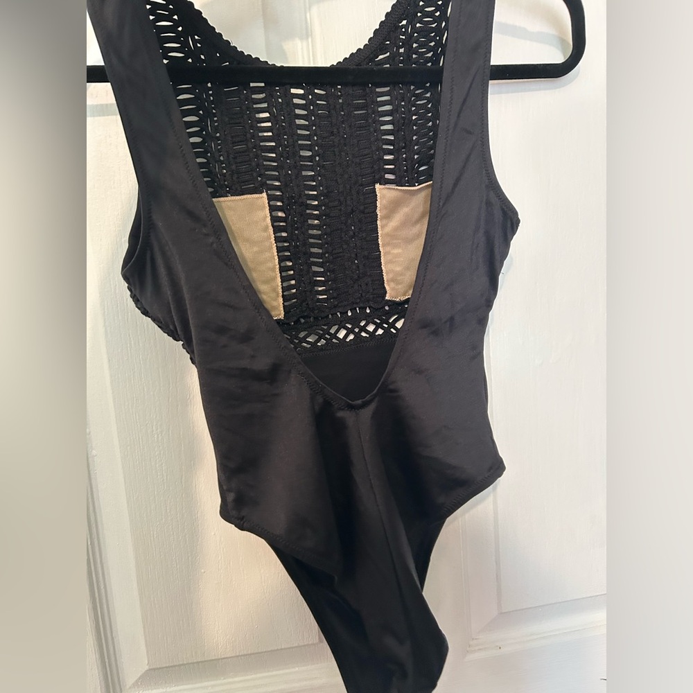 LA PERLA macrame vintage One-Piece Swimsuit sz 44 - Picture 10 of 11